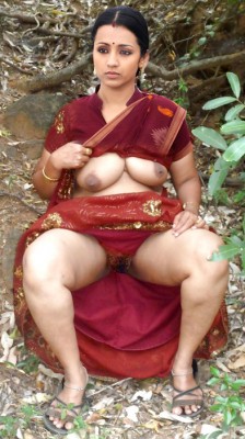 Hot pussy Trisha nude nipple in saree naked thigh at forest sex