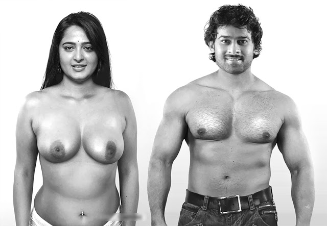 Anushka Shetty topless boobs with Prabhas