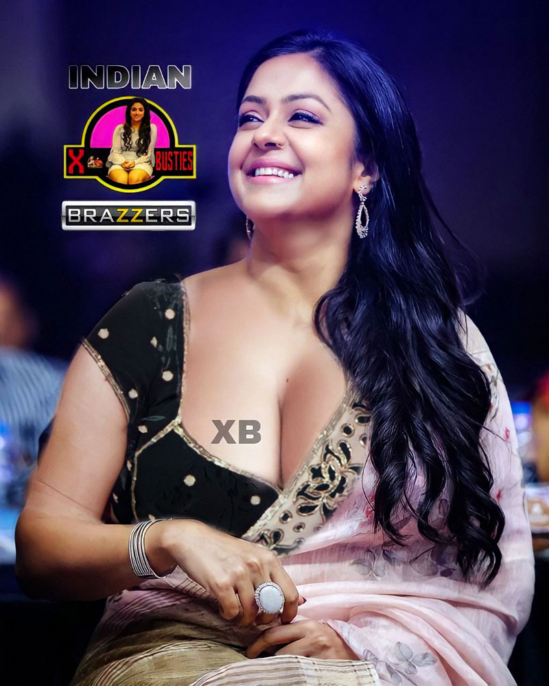 Hot mom Jyothika low neck cleavage show Hot Sim Swap HQ Images