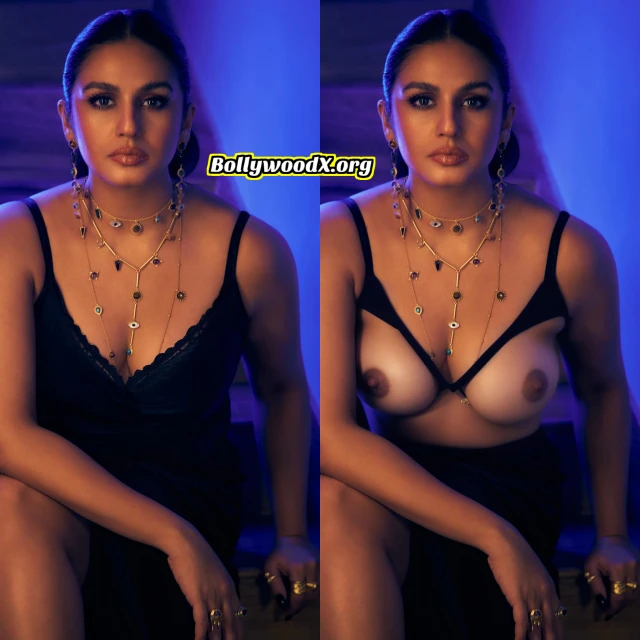 Actress Huma Qureshi Looks STUNNING In Black Dress nude boobs nipple
