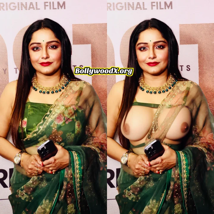 Sayantani Guhathakurta boobs see through nude nipple press meet fake