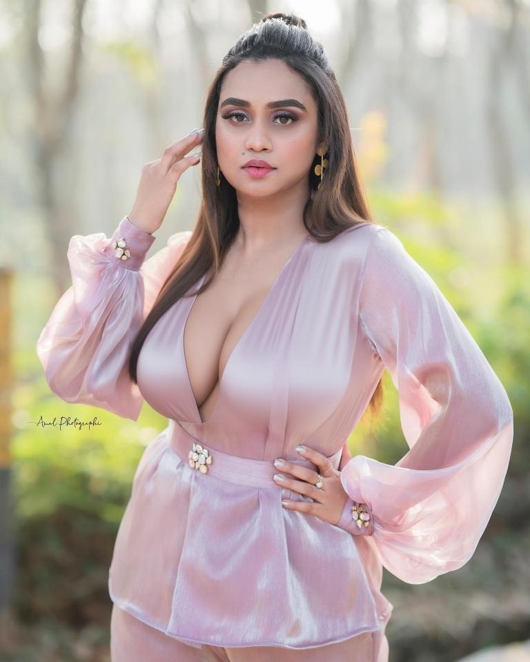 Lakshmi Nakshathra outdoor busty cleavage bold shoot