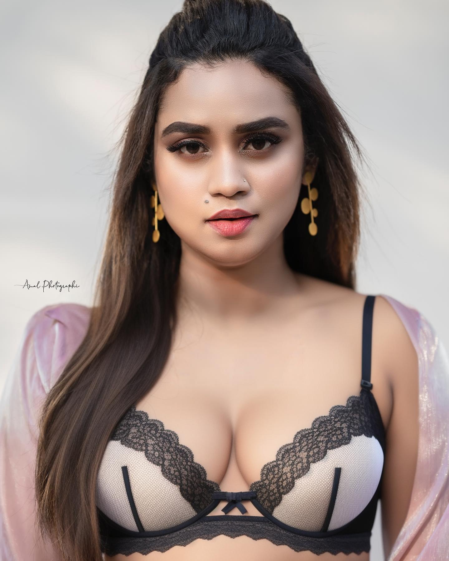 Lakshmi Nakshathra sexy bra cleavage