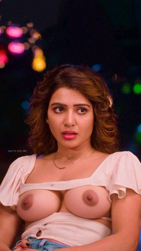 Samantha Ruth Prabhu nude boobs nipple Kaathuvaakula Rendu Kaadhal open shirt