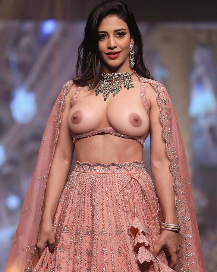 Daksha Nagarkar sexy blouse torn nude boobs nipple fashion show
