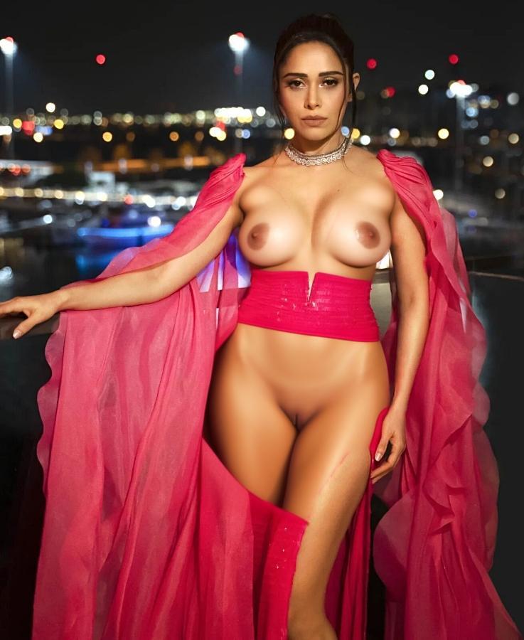 Nushrratt Bharuccha shaved pussy nude boobs nipple red hot dress torn
