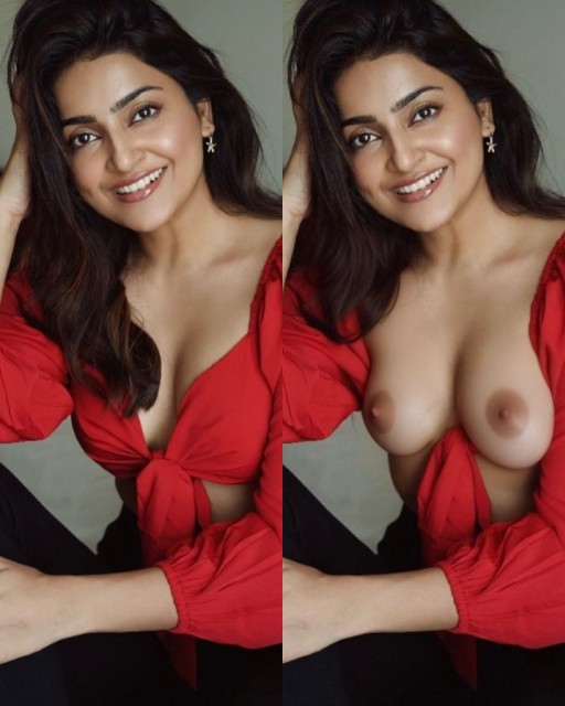 Avantika Mishra red hot dress slipped nude boobs nipple