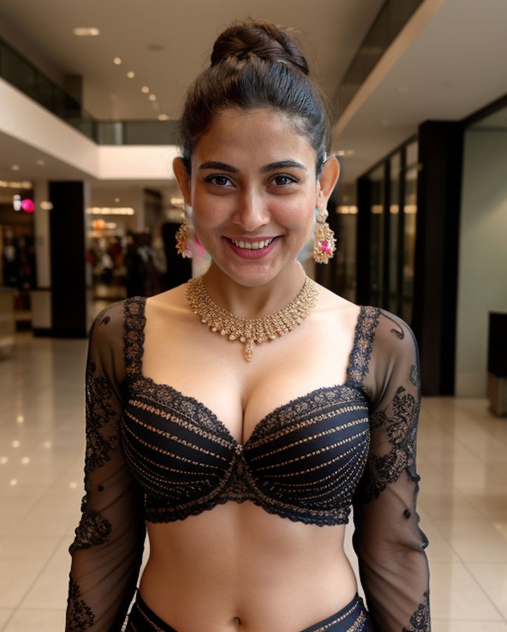 Mehazabien Chowdhury blouse sexy low neck cleavage navel pose