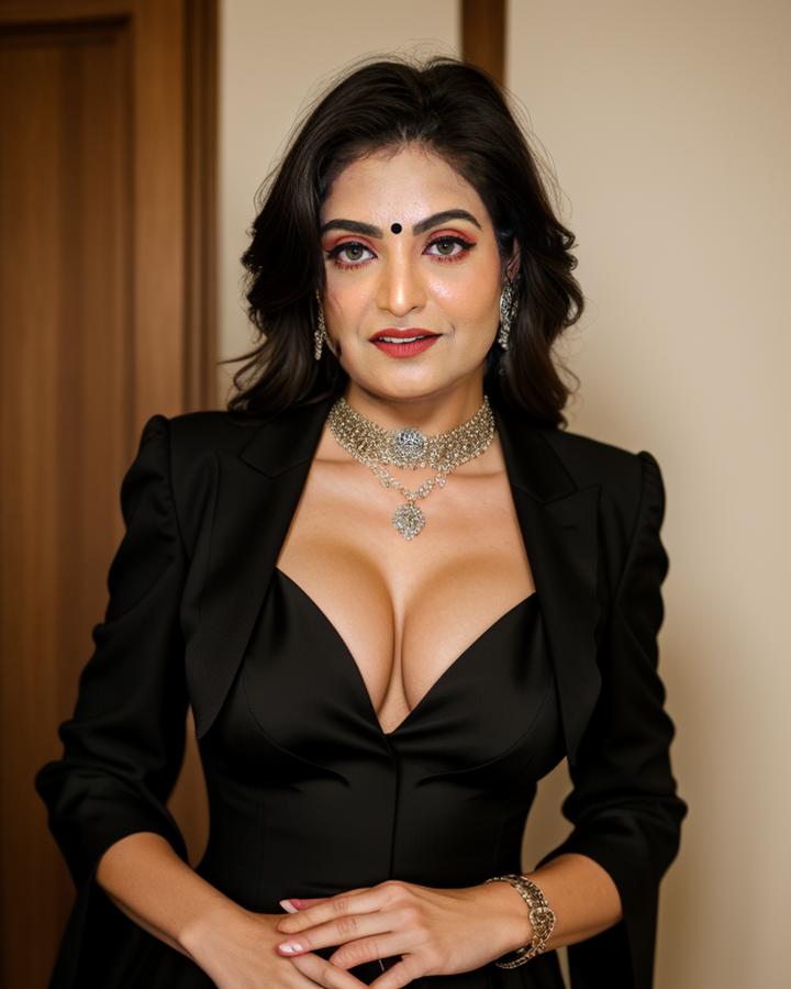 Sharon Fernandes cleavage low neck dress xxx pics