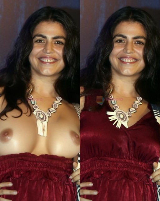 Shenaz Treasurywala red hot dress removed nude boobs nipple