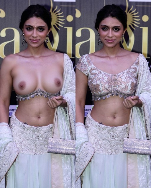 Zoa Morani sexy low neck blouse removed nude boobs nipple