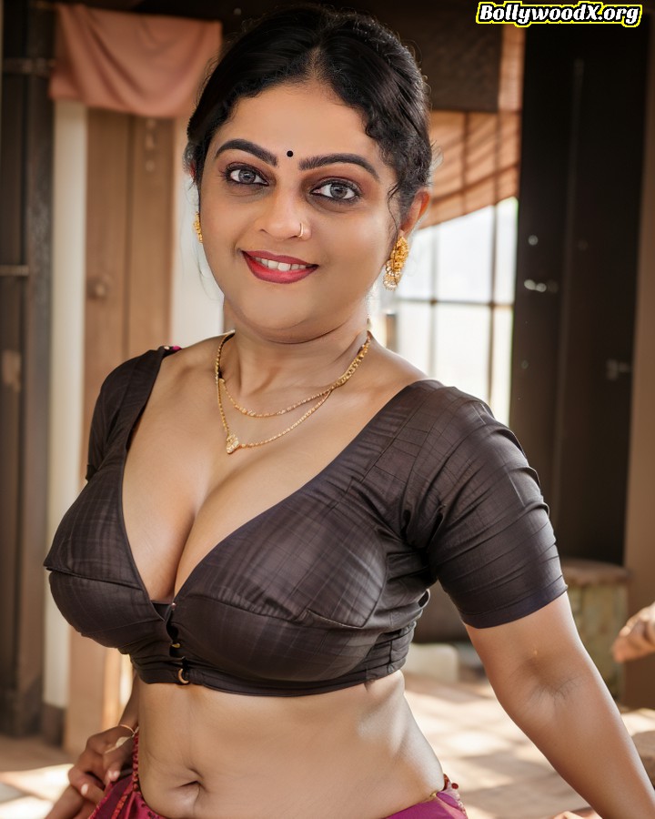 Aswathy Sreekanth hot blouse cleavage low neck desi fake