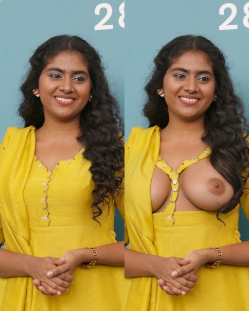 Nimisha Sajayan yellow dress black nipple boobs nude