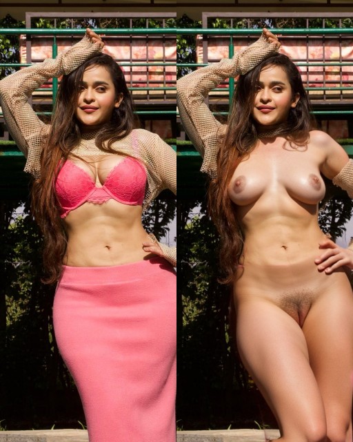Prajakta Dusane bold shoot pink bra dress removed