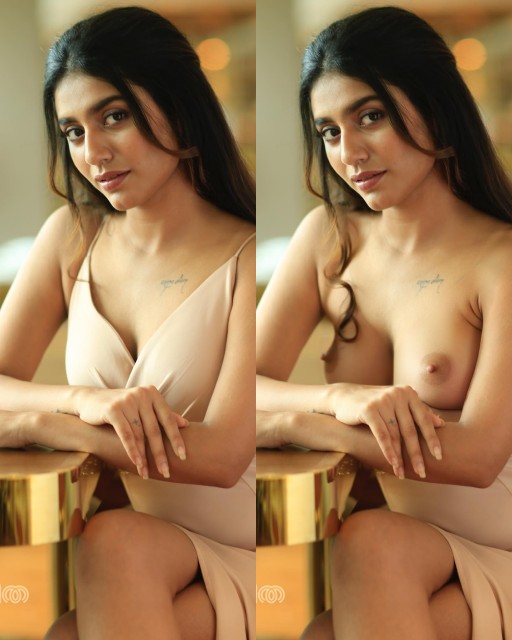 Priya Prakash Varrier nipple show mini skirt pose